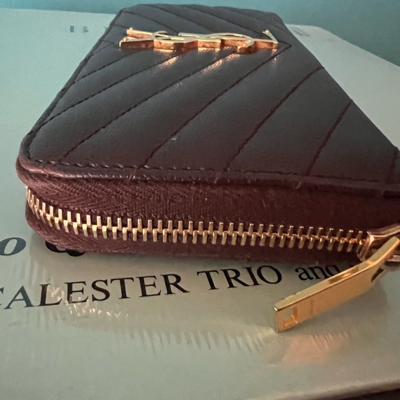 YSL Matelasse Chevron Monogram Zip Wallet - Picture 3 of 9